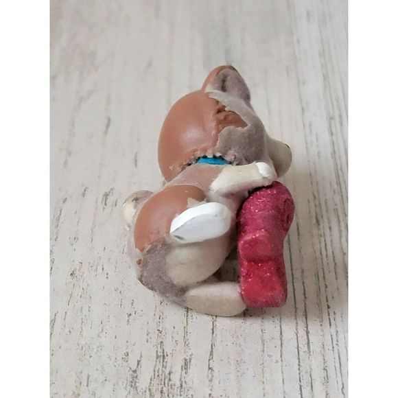 Flocked puppy AS IS pink glitter boot pet toy figure - Picture 5 of 5